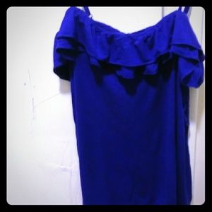 Spaghetti strap ruffled blouse